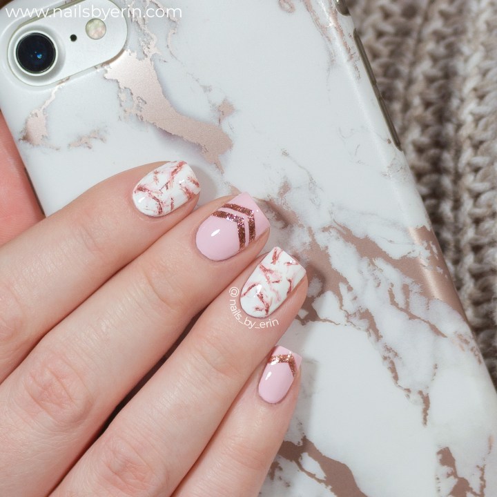 Rose Gold Marble Nails |&nbsp;NailsByErin
